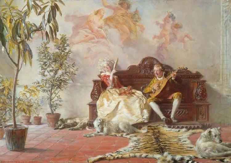 Ignaz Gaugengigl Scherzando china oil painting image